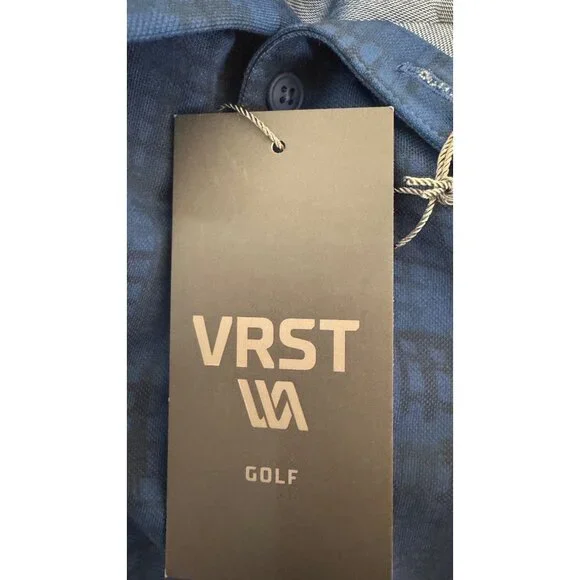 NWT VRST XXL Mens Blue Graphic Polo Golf Shirt Moisture-Wicking & Breathable - Picture 12 of 15